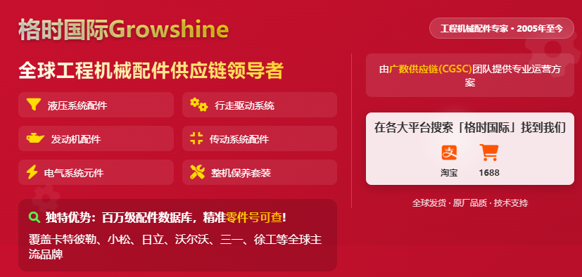 格莳国际今日工程机械配件精选：推土机与挖掘机核心部件一览 - 2025年7月3日